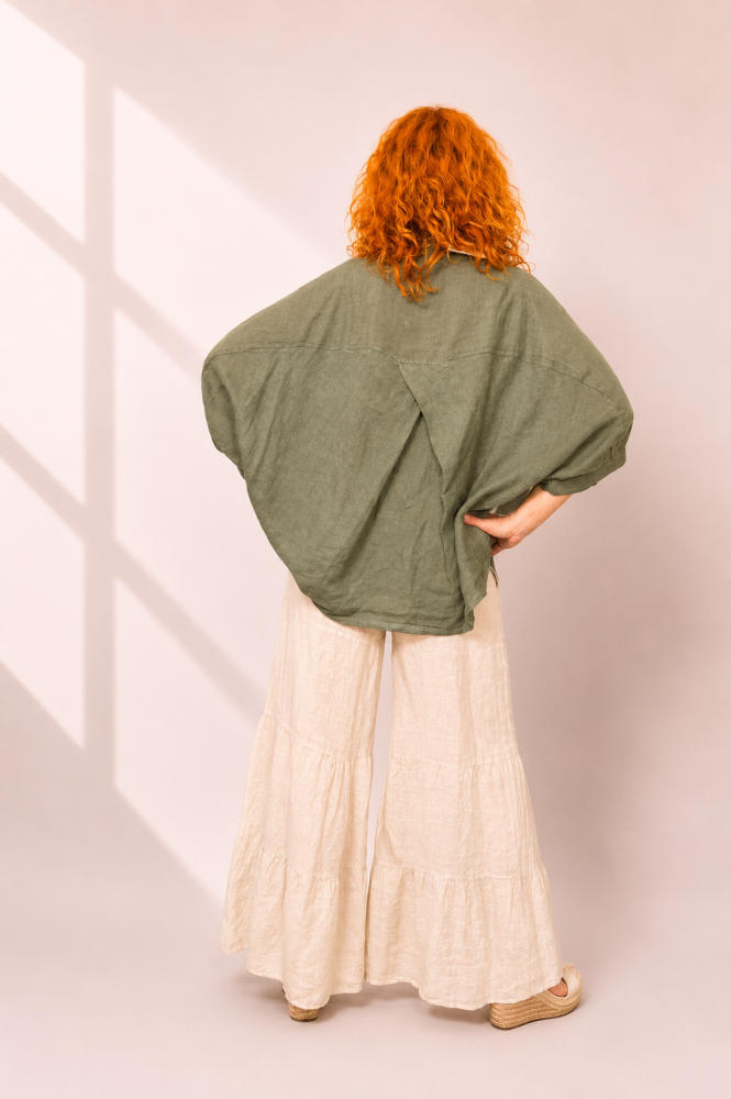 Oliwkowa lniana koszula oversize_BK007A.png