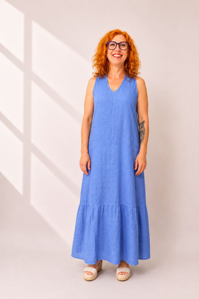Niebieska lniana sukienka maxi _SU023.png